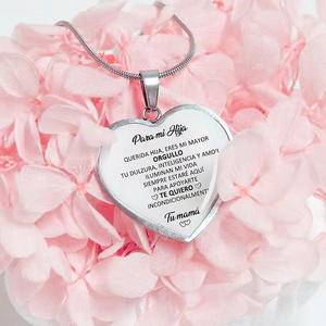 Collar Corazón con Dedicatoria Para Hija